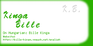 kinga bille business card